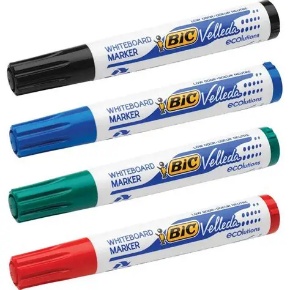 Assortiment de marqueurs effaçables BIC Velleda pour tableau blanc