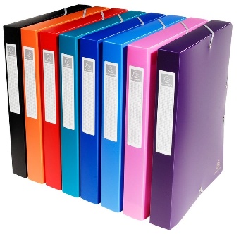 Boîtes de classement en polypropylène de plusieurs couleurs